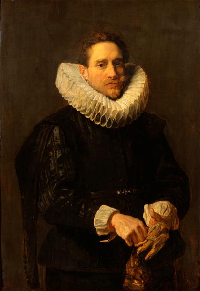 A Man ca. 1618-1620  by Anthony Van Dyck (1599-1641)  Staatliche Kunstsammlungen Dresden Gal Nr 1023C